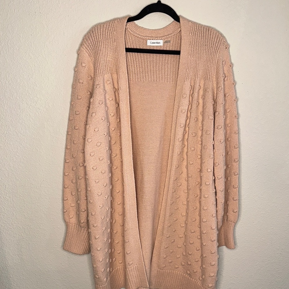 Calvin Klein Women's Tan Textured Cardigan